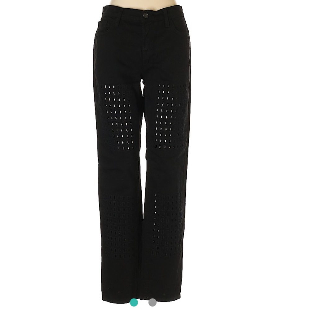 J Brand 27 waist black jeans with hole details